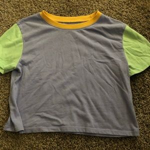 Multi Colored Cropped T-shirt